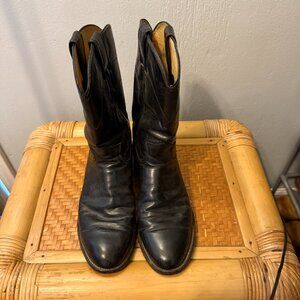 Justin black cowboy boots